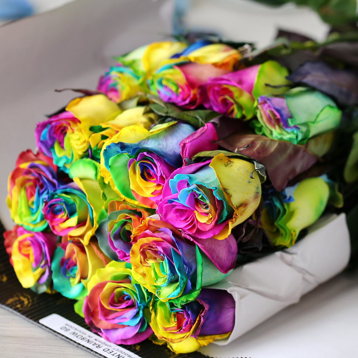 Bulk Rainbow Roses – 60 cm